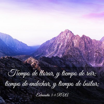 Picture 03 - Eclesiastés 3:4 RVA - Tiempo de llorar, y tiempo de reir; tiempo de - Bible Verse Picture