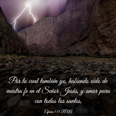 Picture 03 - Efesios 1:15 RVA - Por lo cual también yo, habiendo oído de - Bible Verse Picture