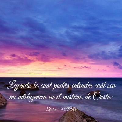 Picture 03 - Efesios 3:4 RVA - Leyendo lo cual podéis entender cuál sea mi - Bible Verse Picture