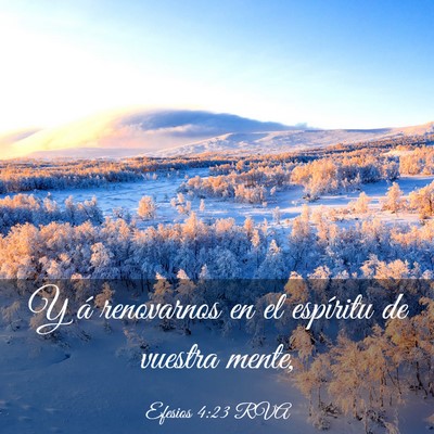 Picture 03 - Efesios 4:23 RVA - Y á renovarnos en el espíritu de vuestra - Bible Verse Picture