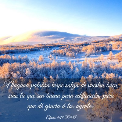 Picture 03 - Efesios 4:29 RVA - Ninguna palabra torpe salga de vuestra boca, sino - Bible Verse Picture