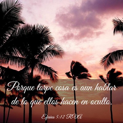 Picture 03 - Efesios 5:12 RVA - Porque torpe cosa es aun hablar de lo que ellos - Bible Verse Picture