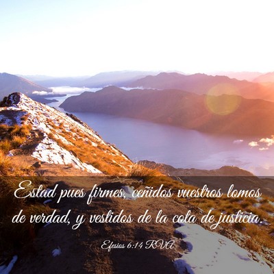 Picture 03 - Efesios 6:14 RVA - Estad pues firmes, ceñidos vuestros lomos de - Bible Verse Picture