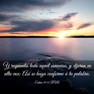 Picture 03 - Esdras 10:12 RVA - Y respondió todo aquel concurso, y dijeron en - Bible Verse Picture