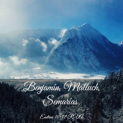 Picture 03 - Esdras 10:32 RVA - Benjamín, Malluch, - Bible Verse Picture