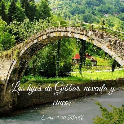 Picture 03 - Esdras 2:20 RVA - Los hijos de Gibbar, noventa y - Bible Verse Picture
