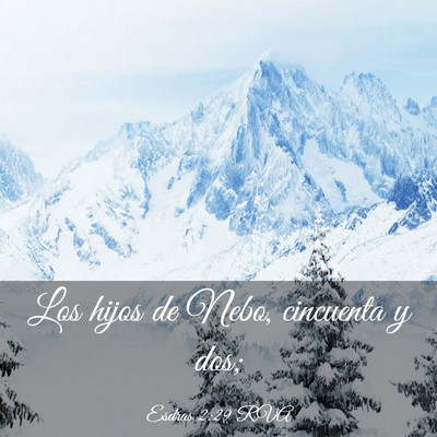 Picture 03 - Esdras 2:29 RVA - Los hijos de Nebo, cincuenta y - Bible Verse Picture