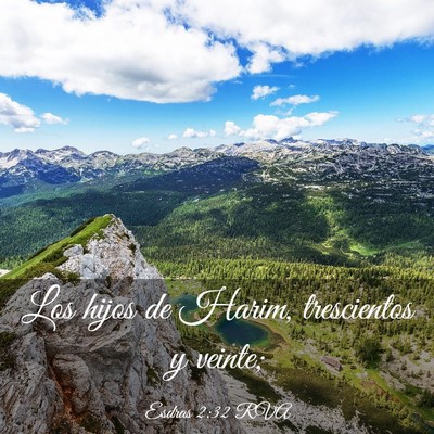 Picture 03 - Esdras 2:32 RVA - Los hijos de Harim, trescientos y - Bible Verse Picture