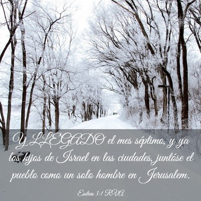 Picture 03 - Esdras 3:1 RVA - Y LLEGADO el mes séptimo, y ya los hijos de - Bible Verse Picture