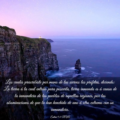 Picture 03 - Esdras 9:11 RVA - Los cuales prescribiste por mano de tus siervos - Bible Verse Picture