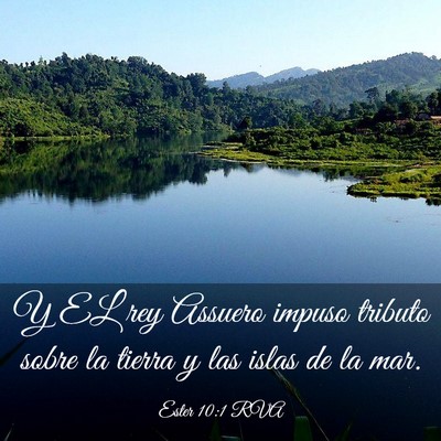 Picture 03 - Ester 10:1 RVA - Y EL rey Assuero impuso tributo sobre la tierra y - Bible Verse Picture