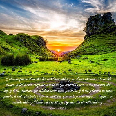 Picture 03 - Ester 3:12 RVA - Entonces fueron llamados los escribanos del rey - Bible Verse Picture
