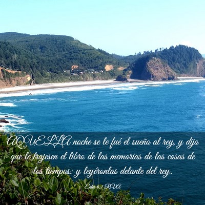 Picture 03 - Ester 6:1 RVA - AQUELLA noche se le fué el sueño al rey, y dijo - Bible Verse Picture