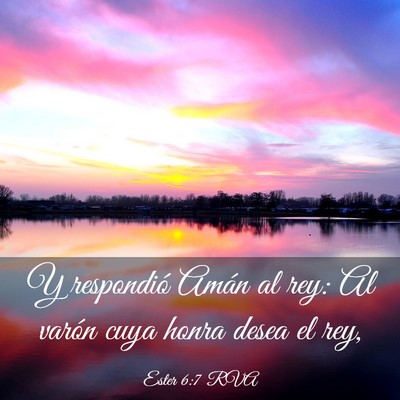 Picture 03 - Ester 6:7 RVA - Y respondió Amán al rey: Al varón cuya honra - Bible Verse Picture