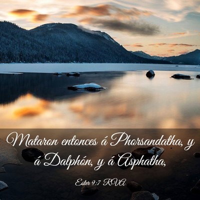 Picture 03 - Ester 9:7 RVA - Mataron entonces á Phorsandatha, y á Dalphón, - Bible Verse Picture