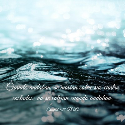 Picture 03 - Ezequiel 1:17 RVA - Cuando andaban, se movían sobre sus cuatro - Bible Verse Picture