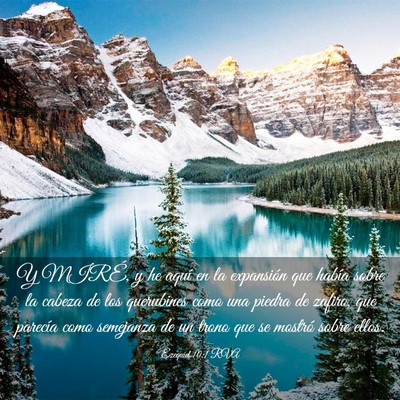 Picture 03 - Ezequiel 10:1 RVA - Y MIRÉ, y he aquí en la expansión que había - Bible Verse Picture
