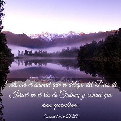 Picture 03 - Ezequiel 10:20 RVA - Este era el animal que vi debajo del Dios de - Bible Verse Picture