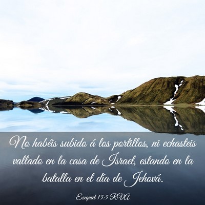 Picture 03 - Ezequiel 13:5 RVA - No habéis subido á los portillos, ni echasteis - Bible Verse Picture
