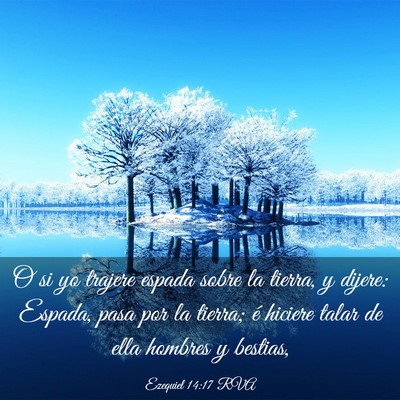 Picture 03 - Ezequiel 14:17 RVA - O si yo trajere espada sobre la tierra, y dijere: - Bible Verse Picture