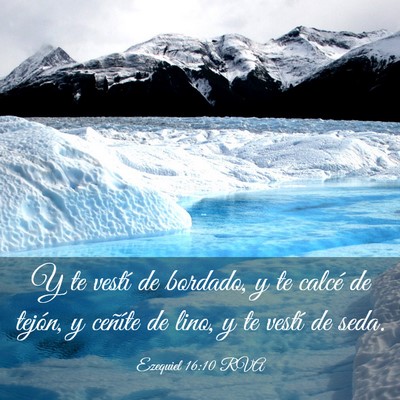 Picture 03 - Ezequiel 16:10 RVA - Y te vestí de bordado, y te calcé de tejón, y - Bible Verse Picture