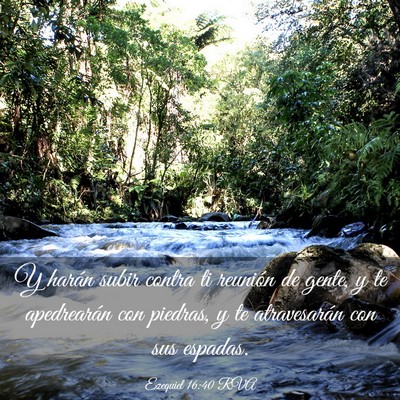 Picture 03 - Ezequiel 16:40 RVA - Y harán subir contra ti reunión de gente, y te - Bible Verse Picture