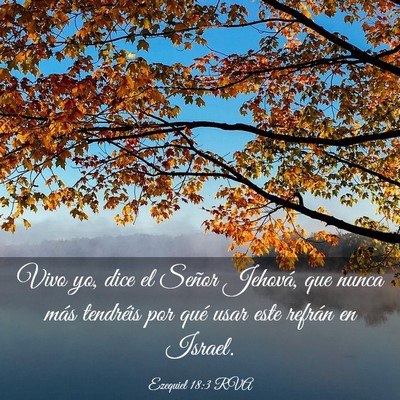 Picture 03 - Ezequiel 18:3 RVA - Vivo yo, dice el Señor Jehová, que nunca más - Bible Verse Picture