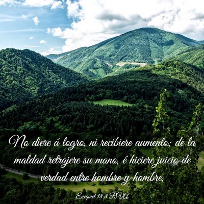 Picture 03 - Ezequiel 18:8 RVA - No diere á logro, ni recibiere aumento; de la - Bible Verse Picture