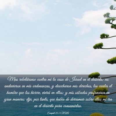 Picture 03 - Ezequiel 20:13 RVA - Mas rebeláronse contra mí la casa de Israel en - Bible Verse Picture