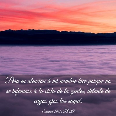 Picture 03 - Ezequiel 20:14 RVA - Pero en atención á mi nombre hice porque no se - Bible Verse Picture