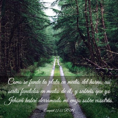 Picture 03 - Ezequiel 22:22 RVA - Como se funde la plata en medio del horno, así - Bible Verse Picture