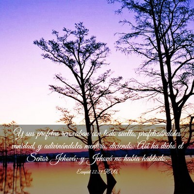 Picture 03 - Ezequiel 22:28 RVA - Y sus profetas revocaban con lodo suelto, - Bible Verse Picture