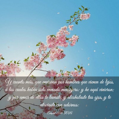 Picture 03 - Ezequiel 23:40 RVA - Y cuanto más, que enviaron por hombres que - Bible Verse Picture