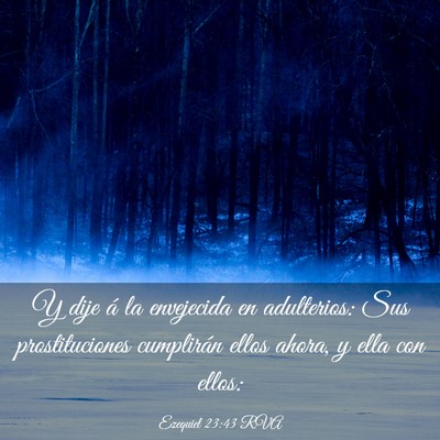 Picture 03 - Ezequiel 23:43 RVA - Y dije á la envejecida en adulterios: Sus - Bible Verse Picture