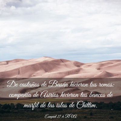 Picture 03 - Ezequiel 27:6 RVA - De castaños de Basán hicieron tus remos: - Bible Verse Picture