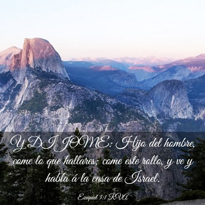 Picture 03 - Ezequiel 3:1 RVA - Y DIJOME: Hijo del hombre, come lo que hallares; - Bible Verse Picture