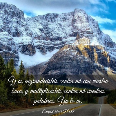 Picture 03 - Ezequiel 35:13 RVA - Y os engrandecisteis contra mí con vuestra boca, - Bible Verse Picture