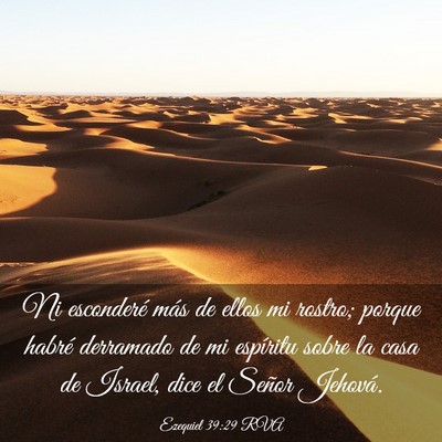 Picture 03 - Ezequiel 39:29 RVA - Ni esconderé más de ellos mi rostro; porque - Bible Verse Picture