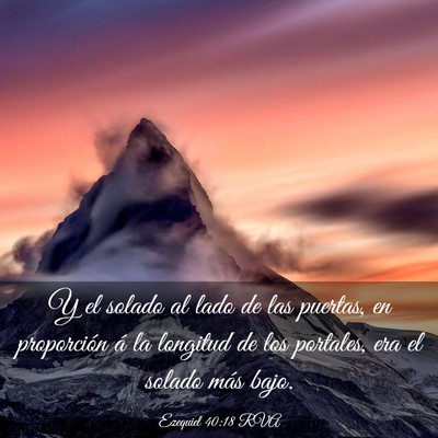 Picture 03 - Ezequiel 40:18 RVA - Y el solado al lado de las puertas, en - Bible Verse Picture