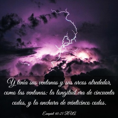 Picture 03 - Ezequiel 40:25 RVA - Y tenía sus ventanas y sus arcos alrededor, como - Bible Verse Picture