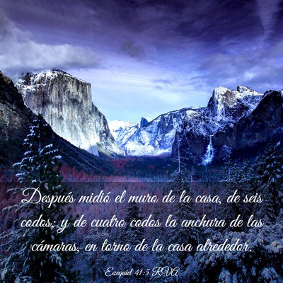 Picture 03 - Ezequiel 41:5 RVA - Después midió el muro de la casa, de seis - Bible Verse Picture