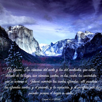 Picture 03 - Ezequiel 42:13 RVA - Y díjome: Las cámaras del norte y las del - Bible Verse Picture