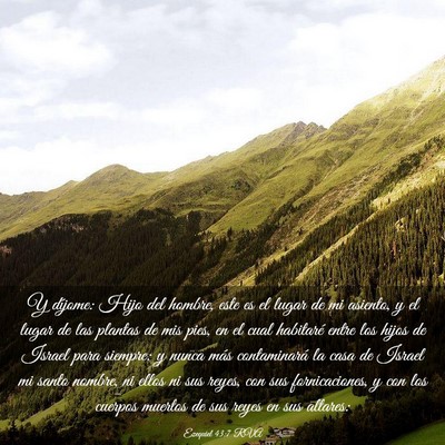 Picture 03 - Ezequiel 43:7 RVA - Y díjome: Hijo del hombre, este es el lugar de - Bible Verse Picture