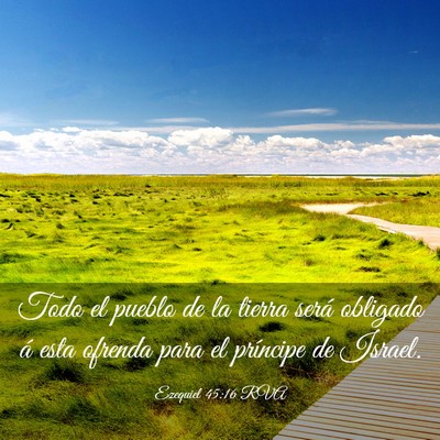 Picture 03 - Ezequiel 45:16 RVA - Todo el pueblo de la tierra será obligado á - Bible Verse Picture