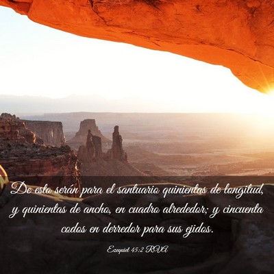 Picture 03 - Ezequiel 45:2 RVA - De esto serán para el santuario quinientas de - Bible Verse Picture