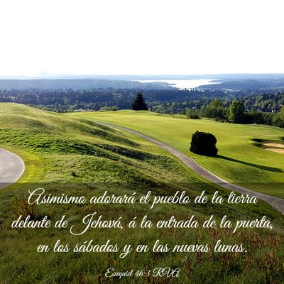 Picture 03 - Ezequiel 46:3 RVA - Asimismo adorará el pueblo de la tierra delante - Bible Verse Picture