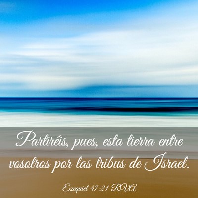 Picture 03 - Ezequiel 47:21 RVA - Partiréis, pues, esta tierra entre vosotros por - Bible Verse Picture