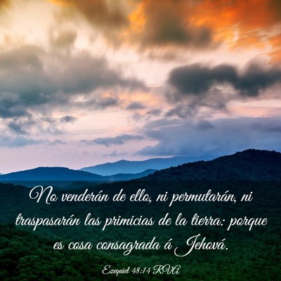 Picture 03 - Ezequiel 48:14 RVA - No venderán de ello, ni permutarán, ni - Bible Verse Picture