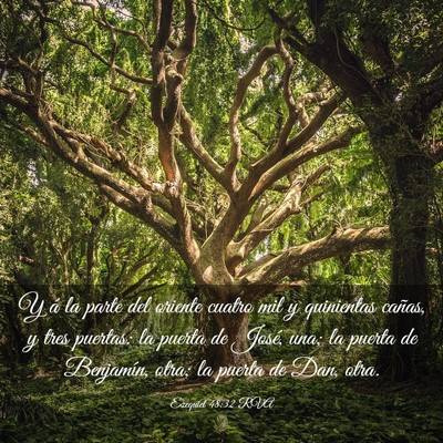 Picture 03 - Ezequiel 48:32 RVA - Y á la parte del oriente cuatro mil y quinientas - Bible Verse Picture