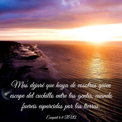 Picture 03 - Ezequiel 6:8 RVA - Mas dejaré que haya de vosotros quien escape del - Bible Verse Picture